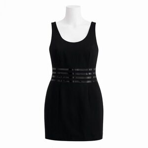 Size 4 Michael Kors Women’s Black Faux Leather Waist Sheath Mini Dress